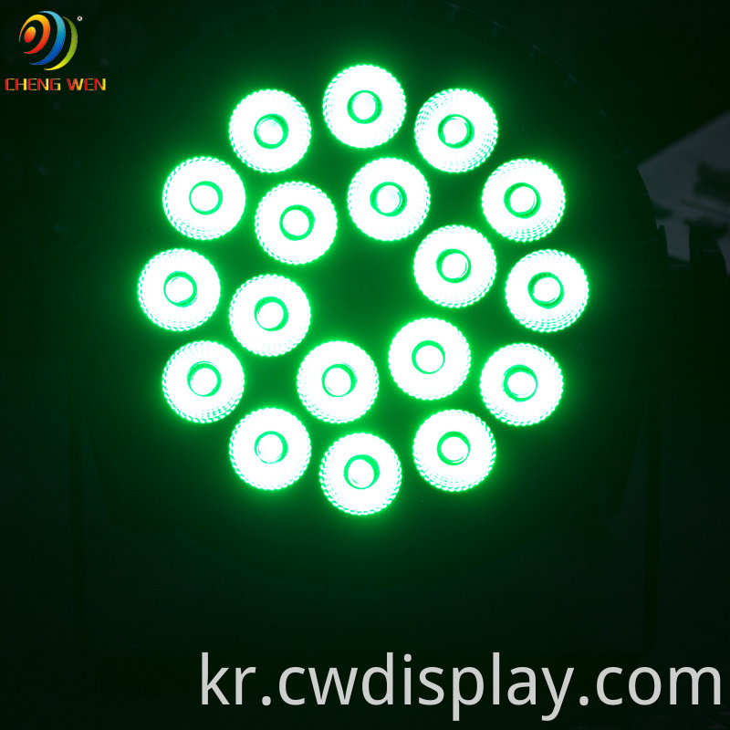 18pcs Waterproof Flat Led Par Light